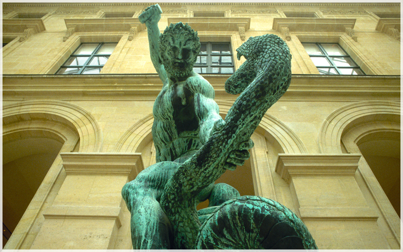 Hercule combattant Acheloïs métamorphosé en serpent François-Joseph BOSIO CARBONNEAUX